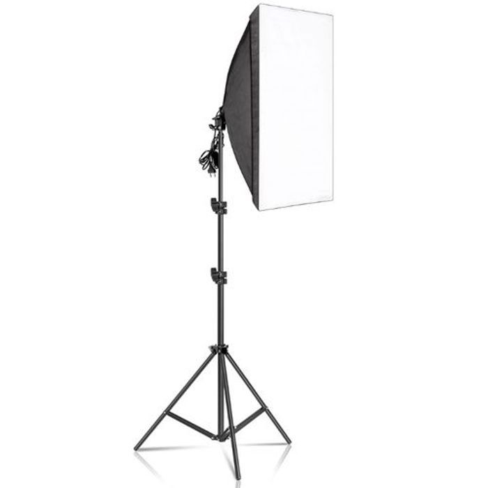 Softbox d’éclairage 50x70CM Professional avec trépied 2m - Noir