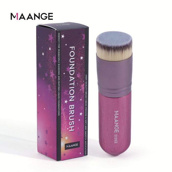 Pinceau plat unique - Maange - Violet - Application sans traces - Fibres synthétiques - Pas de perte de poils