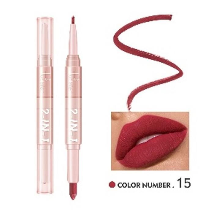 PUDAIER Lip Liner & Lipstick 2N1 Creamy Matte Color 15