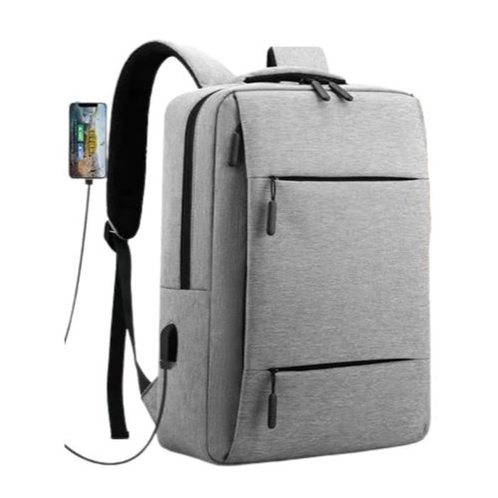 Sac à dos de voyage - GENERIC - Gris - 4 compartiments - Port USB - Protection 360°
