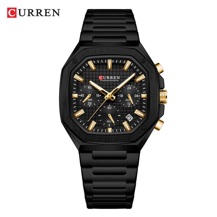Curren Montre carrée étanche pour homme, chronographe marque supérieure, luxe