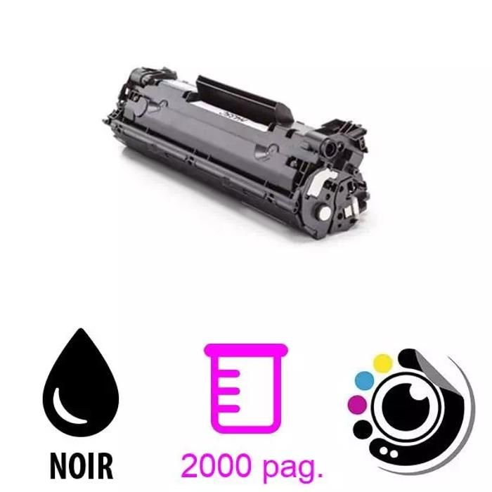 Cartouche de Toner - HP - CB436A - Noir - Compatible - Pack de 4