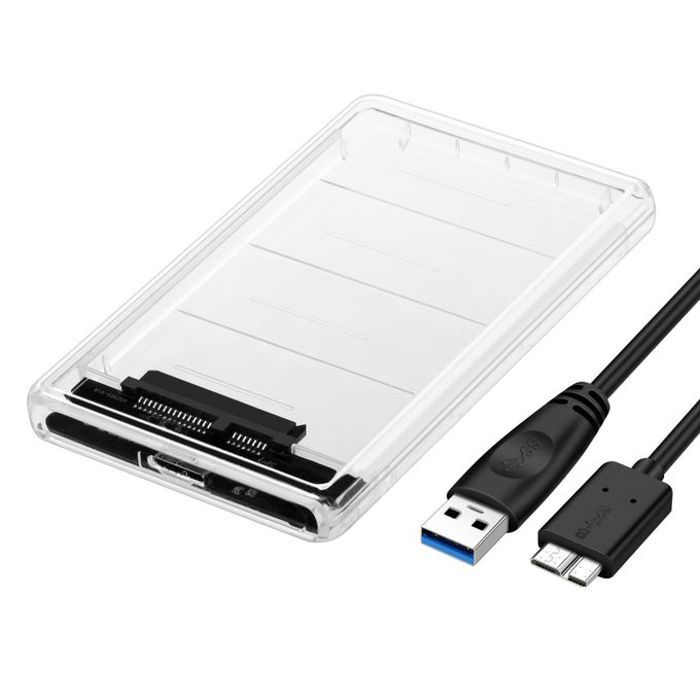 Boîtier de disque dur externe, USB 3.0 vers SATA III, coque SSD HDD, 2.5 pouces