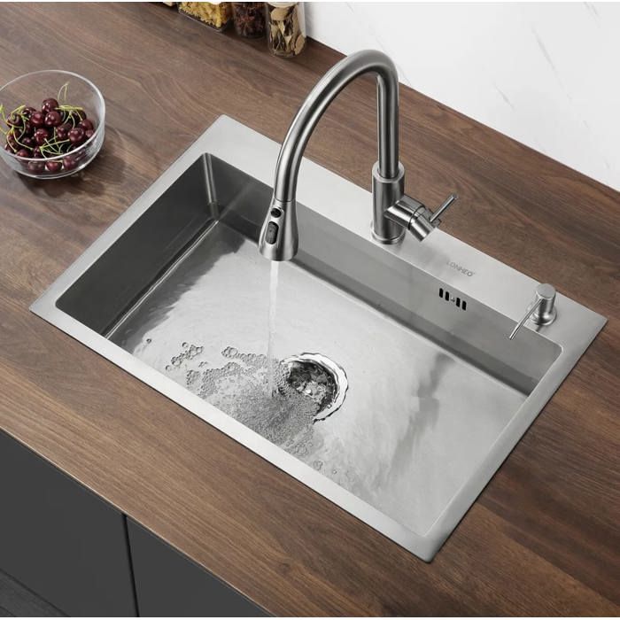 Évier lavabo de cuisine - Haute Qualité - Inox 304 - 55 x 45 cm - Design contemporain - Insonorisé