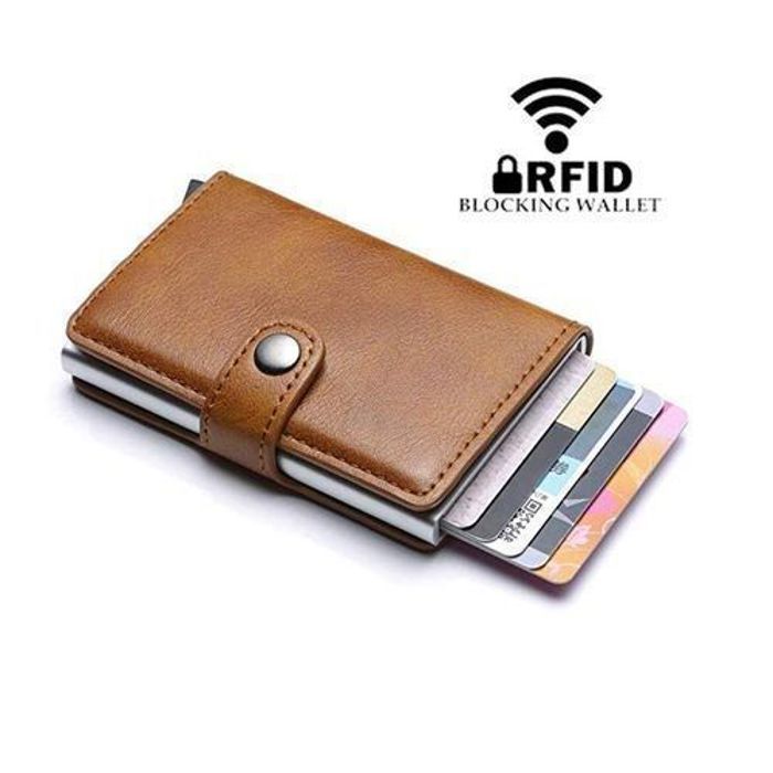 Porte Carte De Crédit Cuir Porte-Monnaie Marron