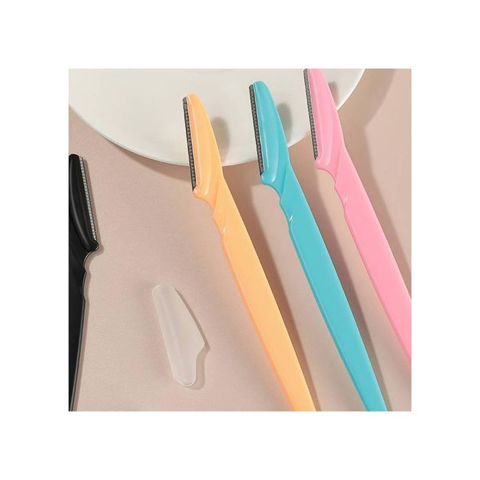 Ensemble de 3 Rasoirs à Sourcils - Lames en Acier Inoxydable, Sûr pour les Débutants, Rasoirs de Beauté Sans Parfum pour Femmes,