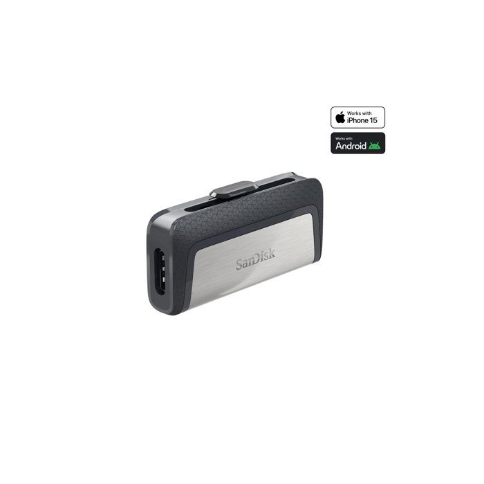 Clé USB SANDISK Ultra Dual - 128Go - USB 3.1/USB-C - Gris