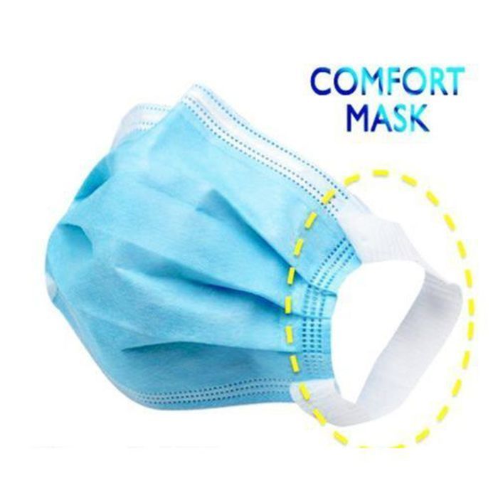 50 Masques bavettes Confortable 3 COUCHES de Haute Protection Filtrante