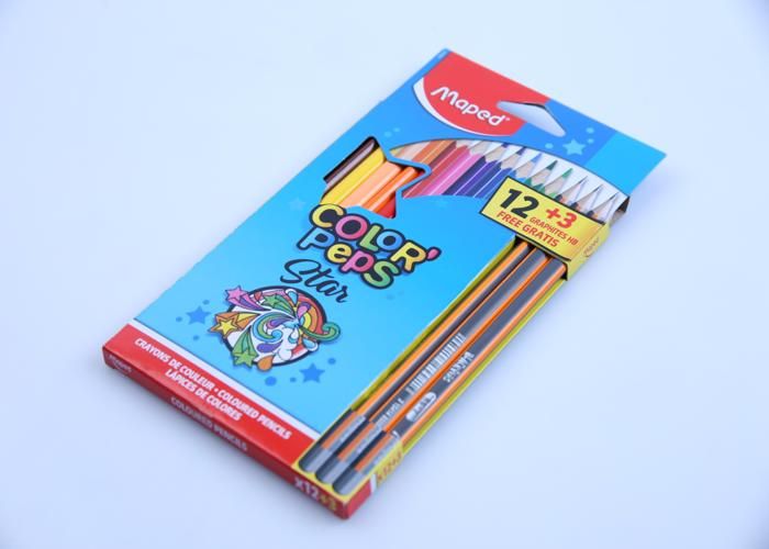 12 COLOR SPEPS CRAYON COULEUR+3 CRAYONS GRAPHITE