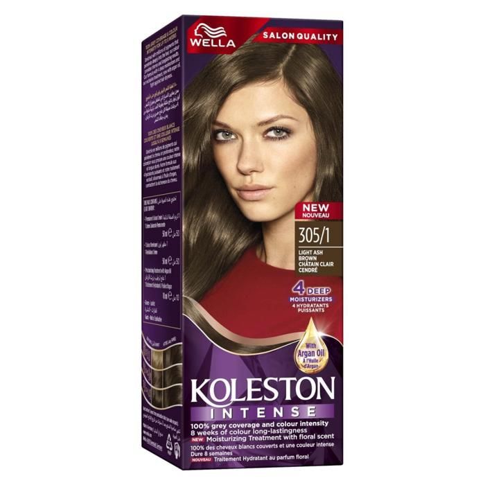 Coloration capillaire INTENSE 305/1 LIGHT ASH BROWN WELLA KOLESTON
