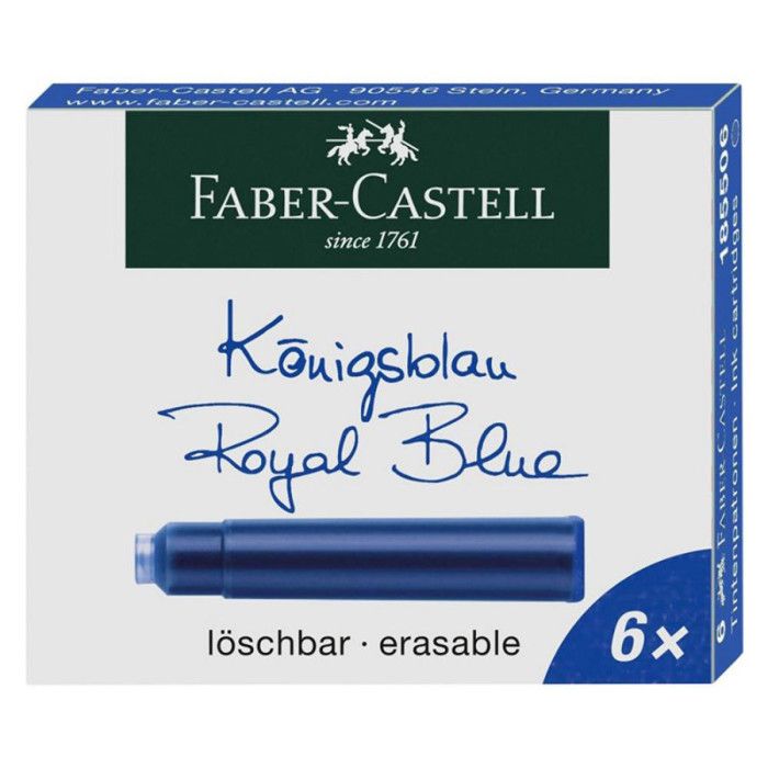 Etui de cartouches - Standard - Bleu royal - Effaçable - Bille - Pointe moyenne