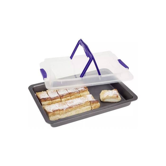 MOULE A CAKE RECTANGULAIRE ANTI-ADHESIF AVEC COUVERCLE