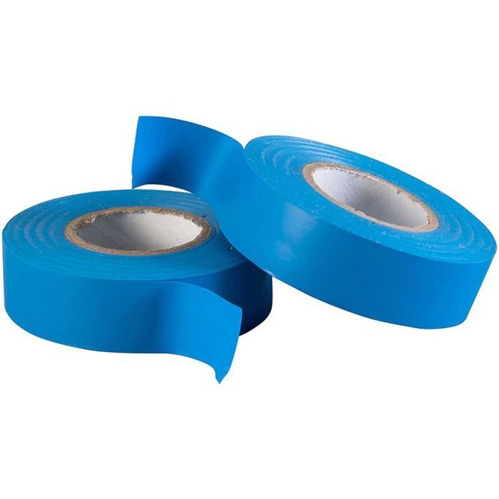 Lot de 2 Ruban Adhésif Scotch Bleu en PVC Isolant Électrique, 19 mm x 20 m