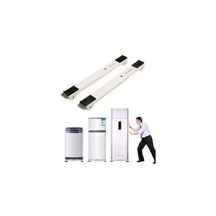 Support de Roulement Extensible pour Réfrigérateur/Machine à Laver - 300kg - Argent
