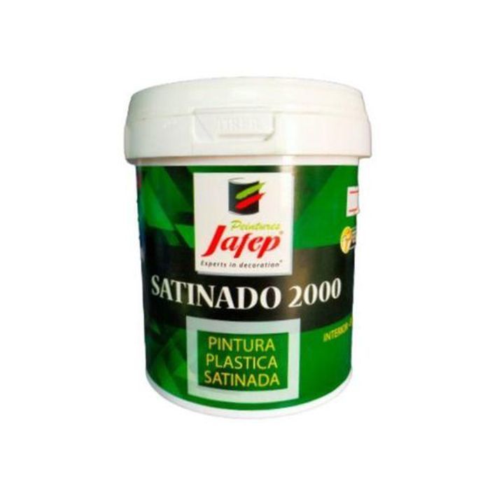 Jafep SATINADO 2000 Peinture plastique de haute qualité pour intérieur/extérieur Blanc