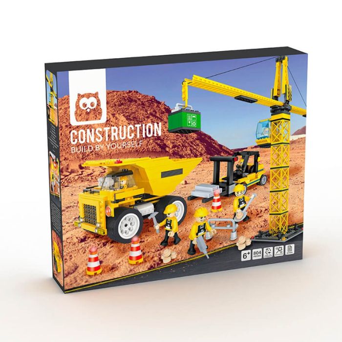 Jeu éducatif - EUREKAKIDS - Blocs De Construction Chantier - 80 pièces - Multicolore - À monter soi-même