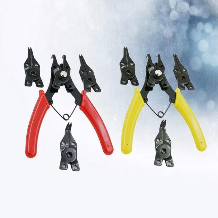 Pince polyvalente 4 en 1 pour anneaux encliquetables,pince à circlips de retenue (Couleur aléatoire)