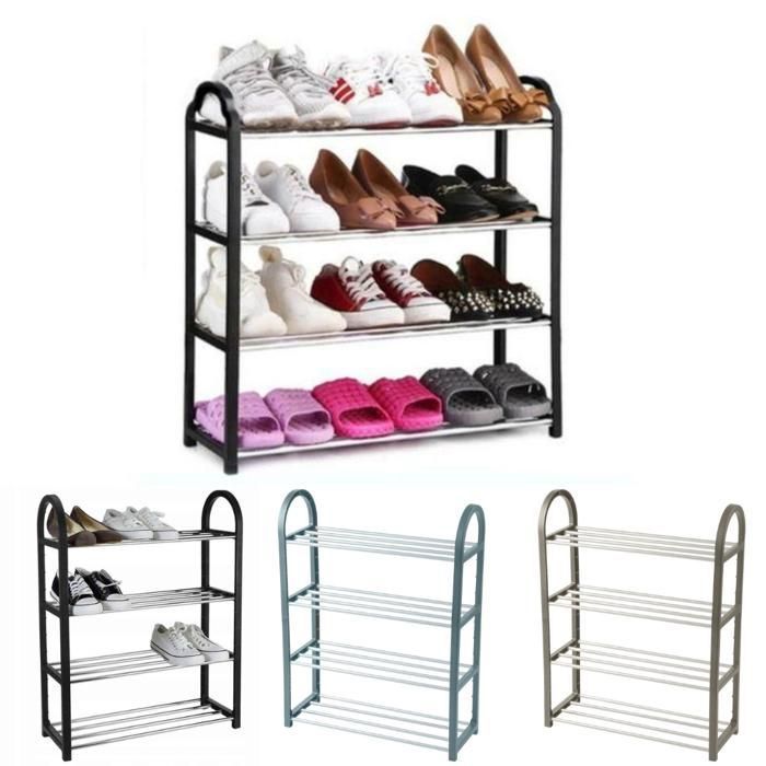 Meuble organisateur chaussures 2 portes (Couleur aléatoire)