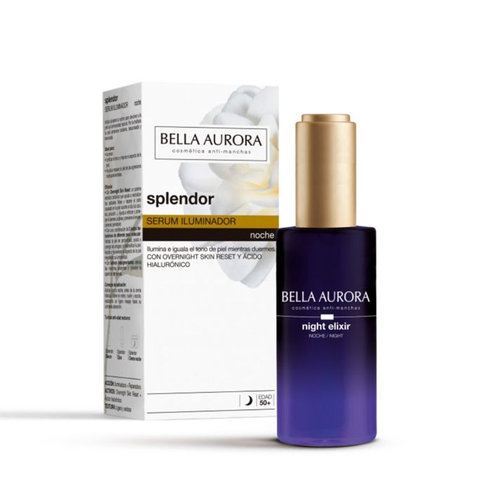 Sérum illuminateur de nuit - Bella Aurora - Splendor - 30ml - Non gras - Anti-taches