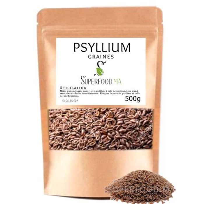 Graines Psyllium Blond Probiotic Ispaghul, Probiotique Intestins - 500g