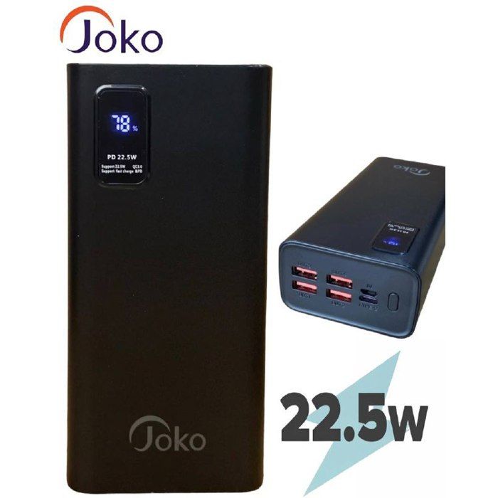 JOKO JK-P11 Batterie Externe 30000mAh, Grande Capacité 22.5W, Charge Rapide avec Lumières LED, Alimentation Extérieure