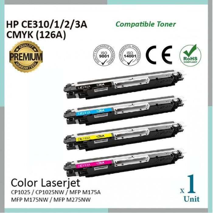 Cartouche de toner 126A compatible LaserJet Pro CP 1025 CE310A/311A/312A/313A