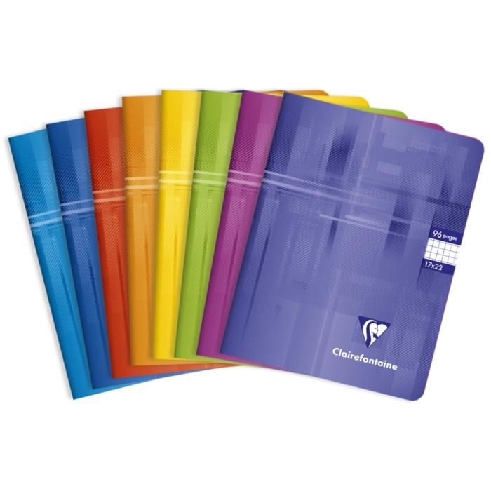CAHIER PIQ 170X220 96 P 5X5 90G CLAIR