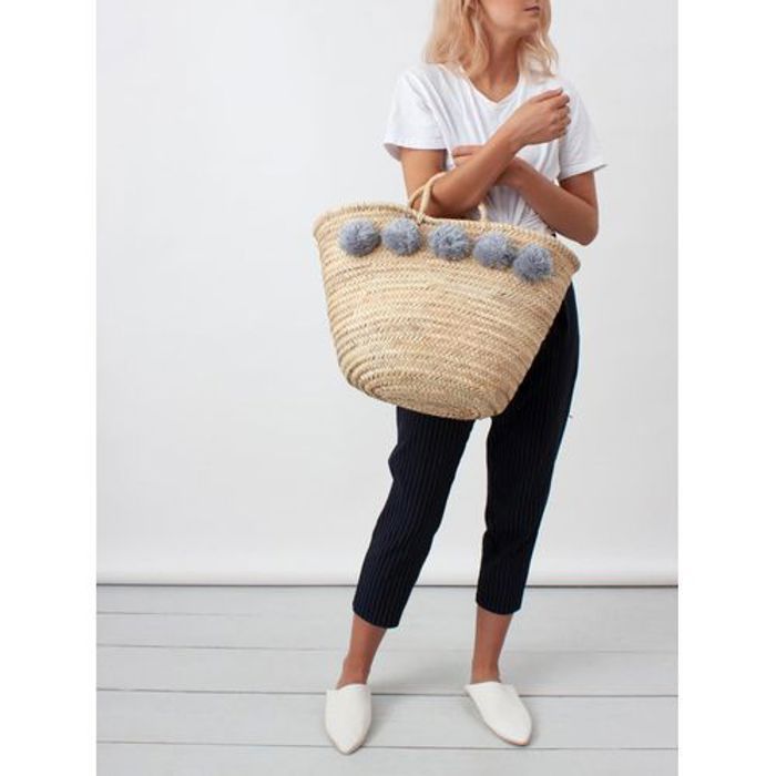 Panier - BOUDI - Pom Pom - Sisal naturel - Ethnique - Rangement intérieur