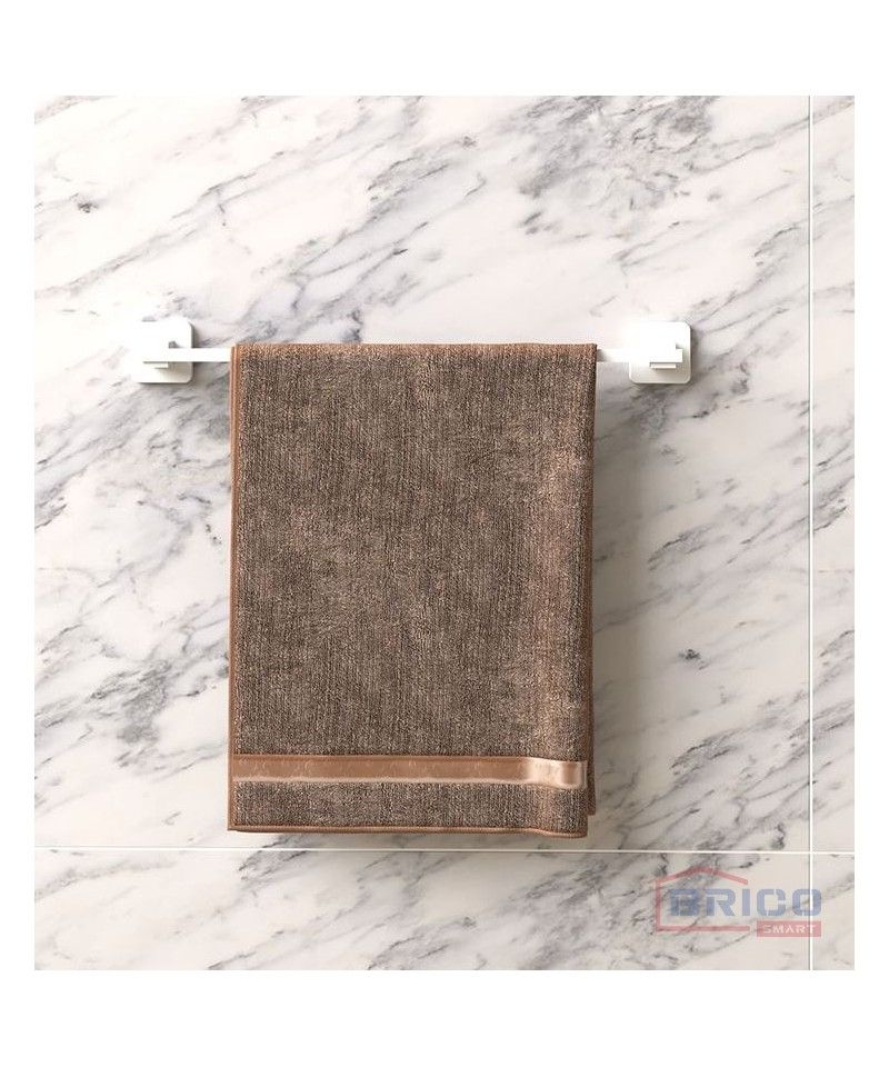 Porte serviette barre en aluminium - blanc mat