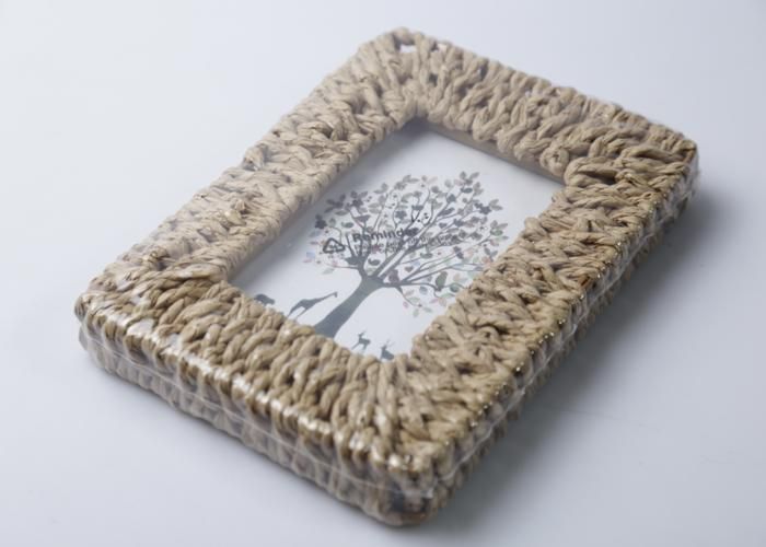 Cadre photo - GENERIC - 20,5x15 cm - Beige - Rectangulaire - Paille