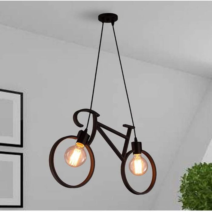 Suspension Luminaire Vélo Lustre Vintage Chambre Créative Rétro