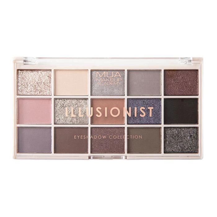 Palette de fards à paupières - MUA - Illusionniste - 15 teintes - Mat et métallisé - Multicolore