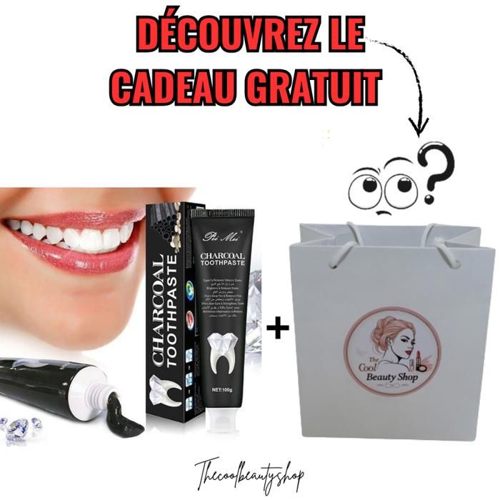Dentifrice au charbon - blanchiment des dents rapide -100g