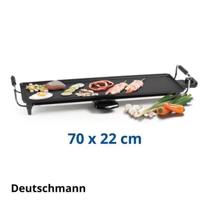 Plancha Électrique - DEUTTSCHMANN - DM-1670 - 70 x 22 cm - 2000 W - Anti-adhésive