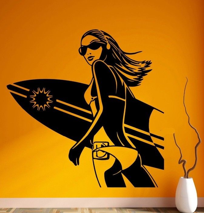 Sticker Summer Girl surf