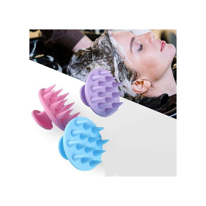 Masseur de Cuir Chevelu - GENERIC - 3pcs - Silicone - Brosse à Shampoing - Ergonomique