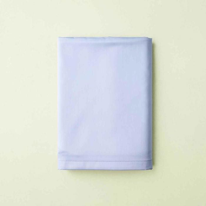 Drap plat - BELLA MAISON - 240x260 cm - Bleu clair - Fibre naturelle - Lavable