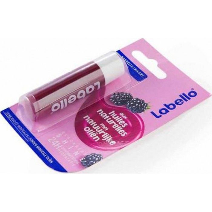 Baume à lèvres - Labello - Blackberry Shine - Hydratation longue durée - Couleur subtile - Parfum de mûre