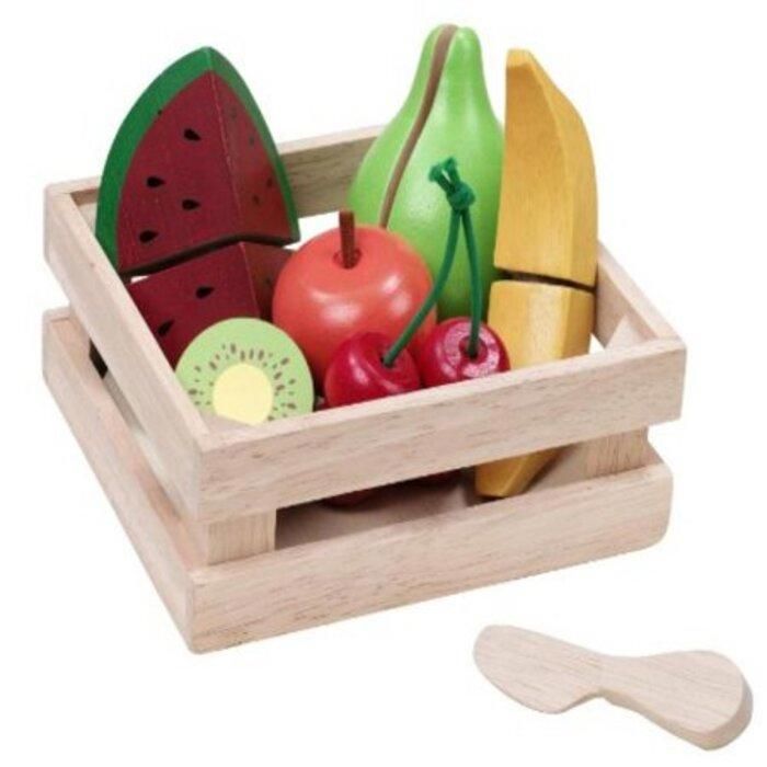 Boîte en bois Wonderworld avec fruits