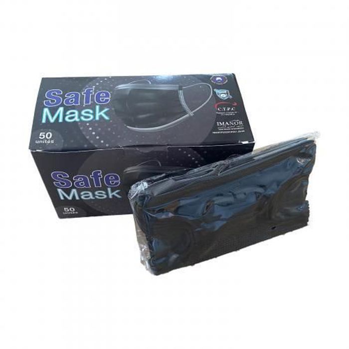 50 Masques jetable noirs