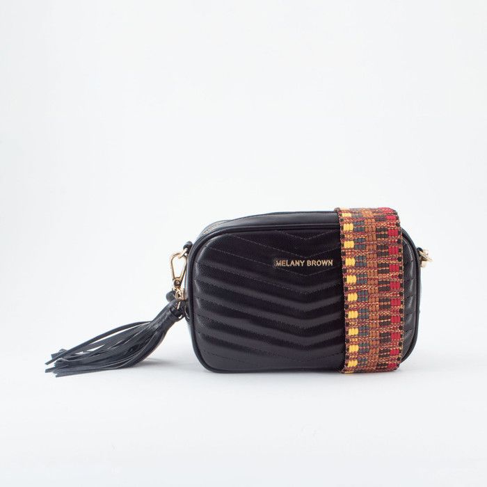 Sac à main - MELANY BROWN LONDON - LOUISE - Noir - Style rétro - Fermeture zippée