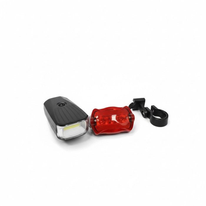 Pack de lampe de vélo - LED - Phare avant + lampe de poche - Résistant à l'eau - Visibilité 180° - Pour adultes
