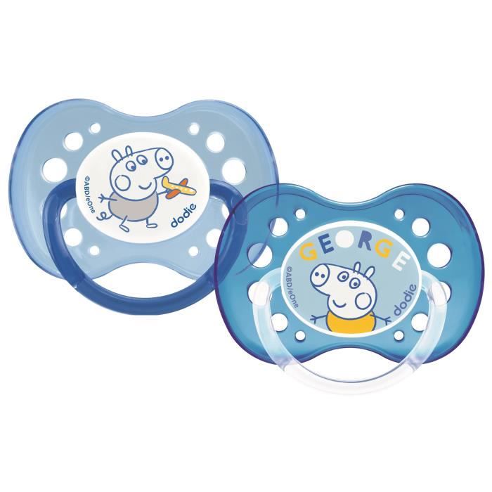 Dodie - Lot de 2 Sucettes Anatomiques +18 Mois Georges Pig