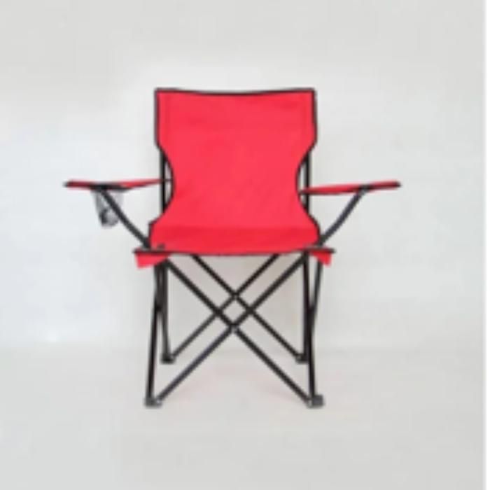 Chaise camping et plage rouge