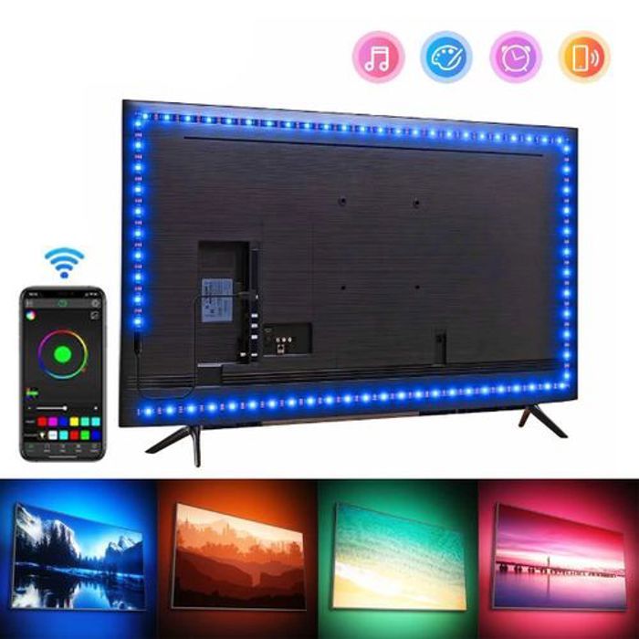 Lumières LED pour TV, Backlight LED Light Strip APP, contrôlée avec téléphone