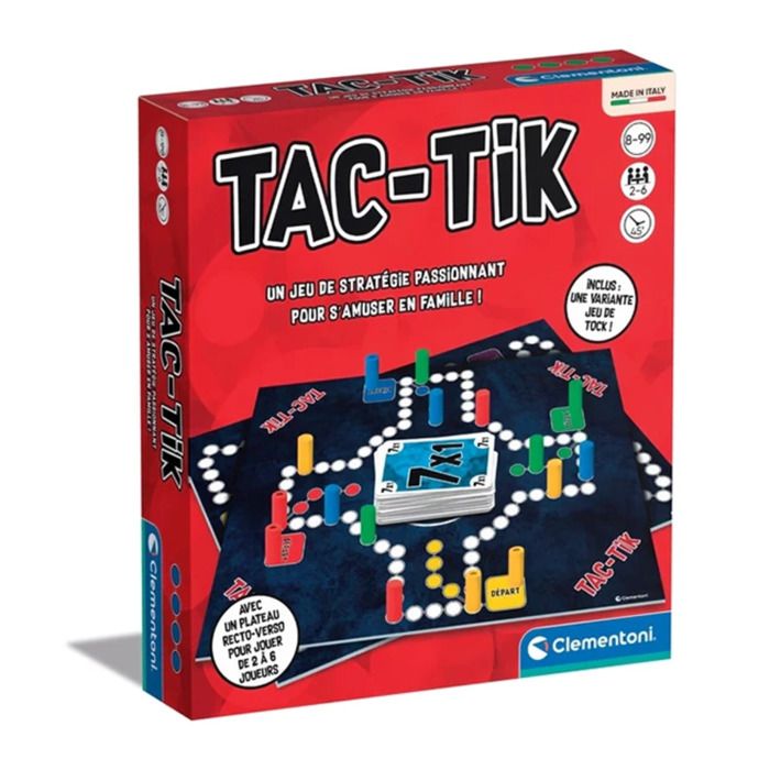 Clementoni - TIK-Tak - Jeu de Société et de Stratégie Passionnant Pour s'Amuser en Famille