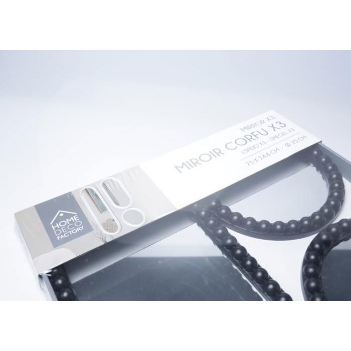 MIROIR CORFU BLANC H75CM X3 M8 GRIS BLANC NOIR