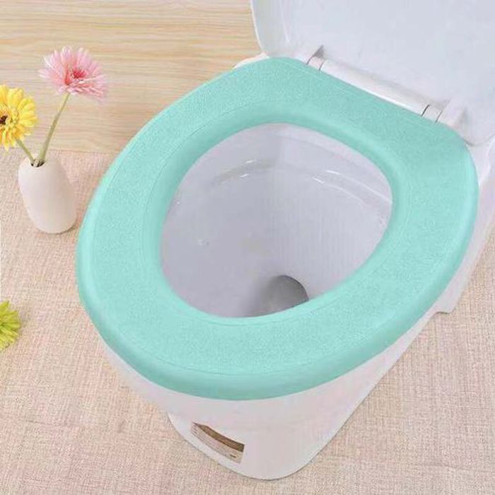 Housse de siège de toilette de couleur vive, coussin de tabouret lavable étanche