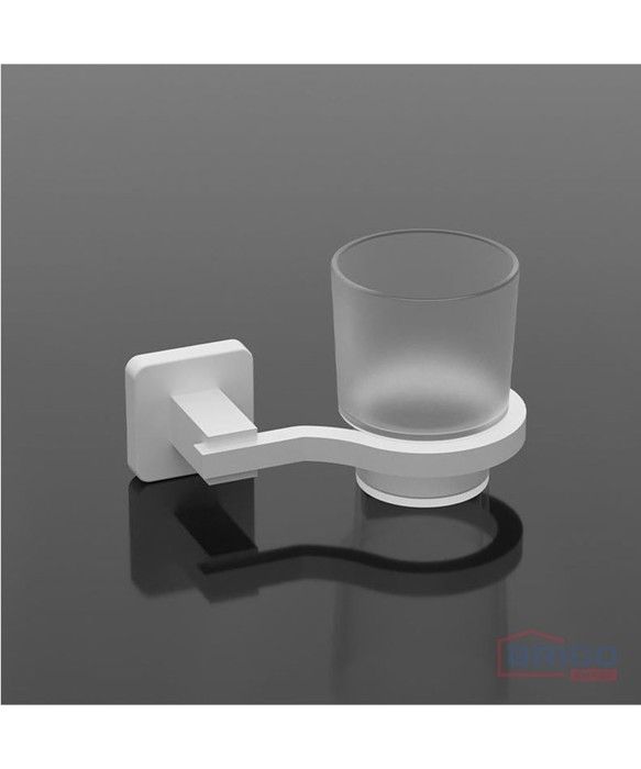 Porte-gobelet en aluminium - blanc mat