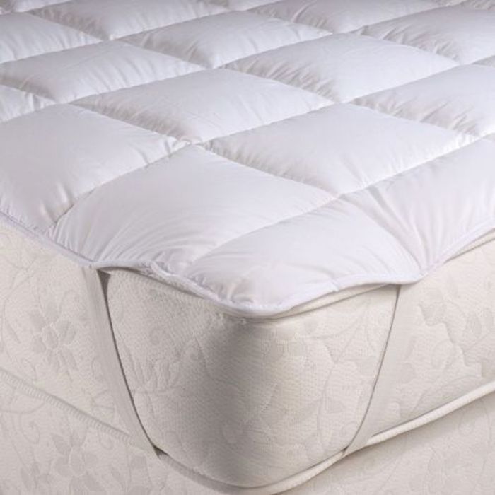 Surmatelas de confort Blanc - 1 Place - Améliorez Votre Confort de Sommeil